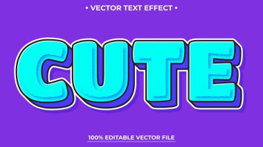 Retro Şirin 3d düzenlenebilir metin efekti Parlak yazı tipi biçimi, 90 'lar etkisi