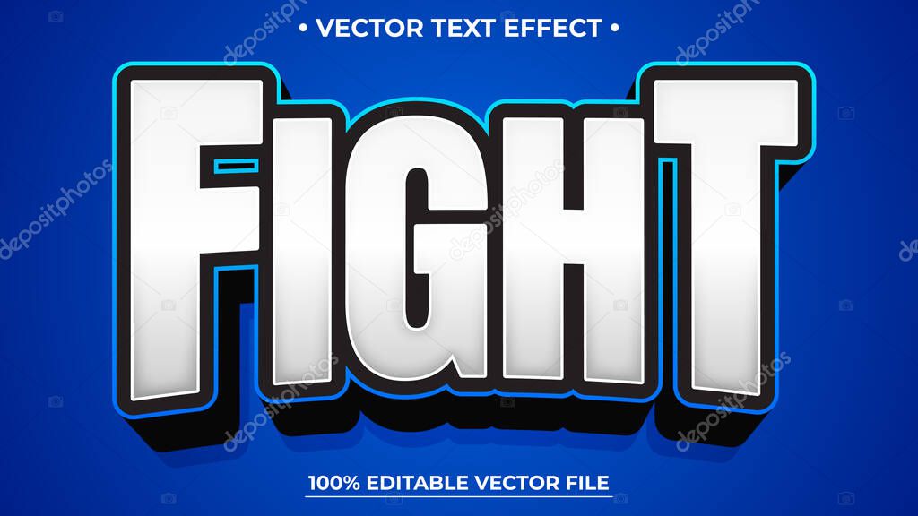 Fight Gaming Esport style text effect, Editable text effect
