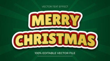 Noel Metni Efekti Mutlu Noeller düzenlenebilir metin efekti şablonu