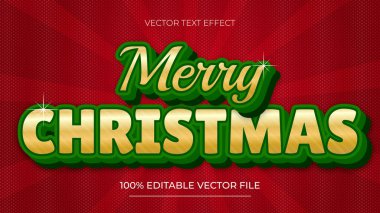 Noel Metni Efekti Mutlu Noeller 3D Parlak elementli metin efekti tasarımı