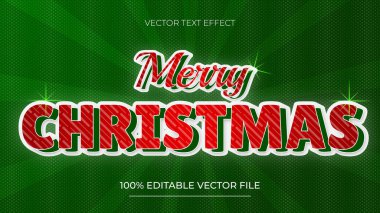 Noel Metni Efekti Mutlu Noeller Düzenlenebilir Metin Efekti Dönüşüm Kırmızı Gradyan Biçimi