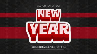 Seçkin 3d harfli yeni yıl indirimi illüstrasyonları