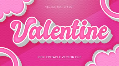 Tatlı şekilli, düzenlenebilir pembe metin efekti