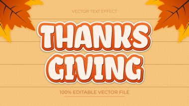 Mutlu Teşekkürler Düzenlenebilir metin efekti şablonu