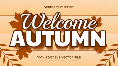 Sonbahar Düzenlenebilir Metin Efekti Kabartma Gradyan Biçimi