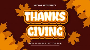 Mutlu Teşekkürler Düzenlenebilir metin efekti şablonu