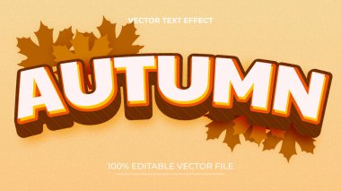 Mutlu Sonbahar düzenlenebilir metin efekti şablonu