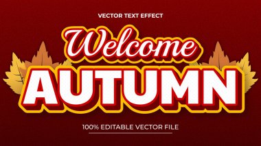 Tasarlanabilir metin efekti Mutlu sonbahar satışı 3d vektör illüstrasyonu