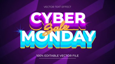 Düzenlenebilir metin efektli Siber Pazartesi posteri