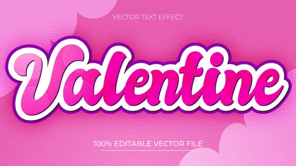 Mutlu Sevgililer Günleri 3D metin efekti pembe tema