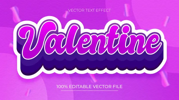 Sevgililer Günü 3D Mor renk temalı Düzenlenebilir Metin Efekti