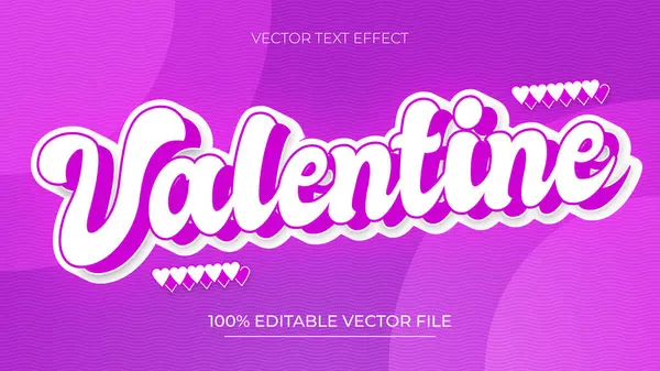 Sevgililer Günü 3D Mor renk temalı Düzenlenebilir Metin Efekti