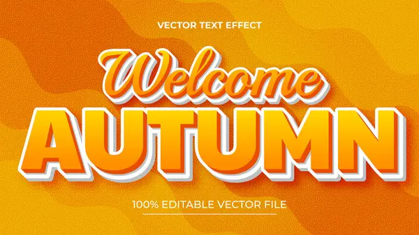 Turuncu arkaplanlı sonbahar düzenlenebilir metin efekti şablonu