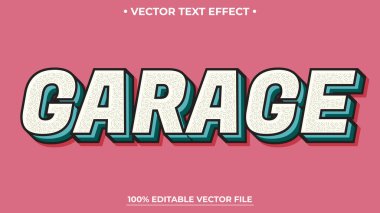 Garaj metin efekti Retro klasik düzenlenebilir metin efekti biçimi
