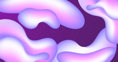 Vektör renkli sıvı şekiller arkaplan Mor Renk