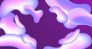 Vektör renkli sıvı şekiller arkaplan Mor Renk
