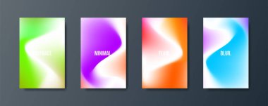 Asgari dinamik kapak tasarımı için ağ gradyan desenli parlak renk arkaplanı