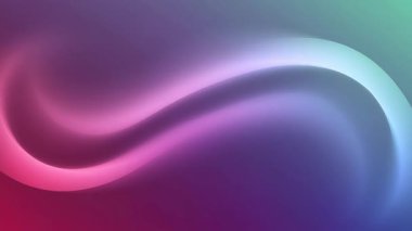 Işık efektli gradyan dalgaların olduğu soyut video. Pembe, mor, mavi ve yeşil renklerdeki arka plan geçişleri modern ve renkli bir tasarım yaratıyor..