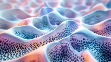 Gradyan Renkleriyle Soyut Hücre Yapısı