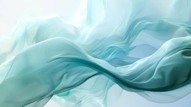 Akan Turkuaz Kumaş: Yumuşak Dalgalarda İpeksi Malzemenin Soyut Hareketi