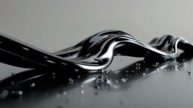 Su Damlacıkları ve Yansımalarla Akan Sıvı 'nın Soyut Videosu