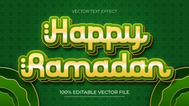 Ramazan Düzenleme Efekti Modern Yeşil Biçimli Kabartma
