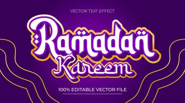 Ramazan Kareem altın metin efekti şablonu ile İslami Tema