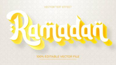 İslam Ramazan kutlamaları için gerçekçi 3d metin efekti