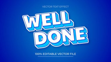 Logo ve ticari marka vektör şablonu için iyi pişmiş metin efekti düzenlenebilir 3d metin