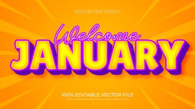 Sarı ve Mor Ocak 3d düzenlenebilir metin efekti kalın yazı tipi biçimi