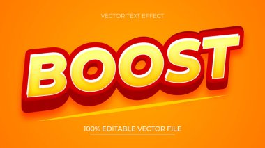 Kırmızı Turuncu Destekleyici 3d düzenlenebilir yazı tipi