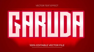 Modern gradyan kırmızı eğilimli Garuda düzenlenebilir metin efekti