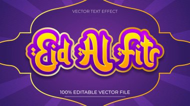 Kurban Bayramı Düzenlenebilir Metin Efekti 3d Modern Altın ve Mor Biçim