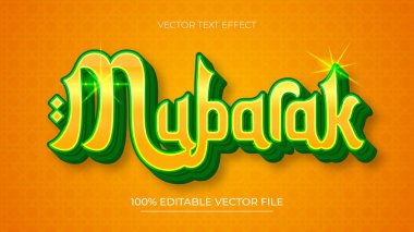 Bayram Mübarek düzenlenebilir metin efekti