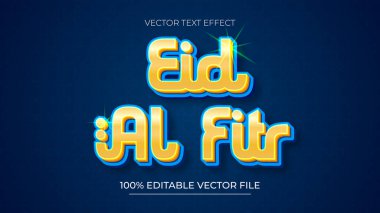 Kurban Bayramı Düzenlenebilir Metin Efekti 3B Kabartma Modern Altın ve Mavi Gradyan Biçimi