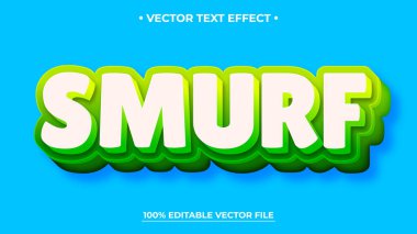 Mavi Arkaplanda Yeşil ve Beyaz Yazılı Cesur, Katmanlı Şirin Metin Efekti