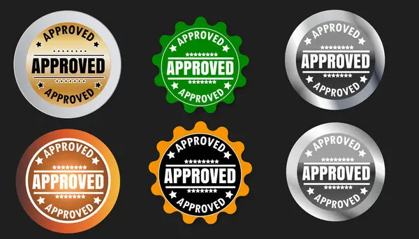 Onaylanmış Logo Tasarımı Markalaşma, Sertifika ve Resmi Kullanım için Altın Kontrol İşareti Sembolü