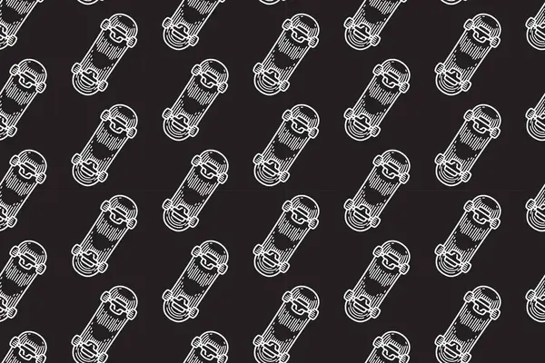 Kaykay ters takla çizgisi. Siyah arka planda pürüzsüz çizgiler. Kaykay sporu ve paten parçaları mağazası ürünleri için retro kaykay kaykayı kabartma kalıbı arka planı