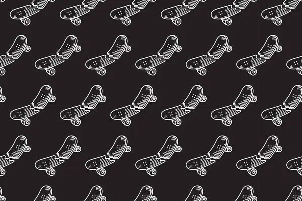 Siyah arka planda pürüzsüz çizgili kaykay çizgisi. Kaykay sporu ve paten parçaları mağazası ürünleri için retro fren kaykayı kabartma kalıbı kabartma kalıbı arka planı