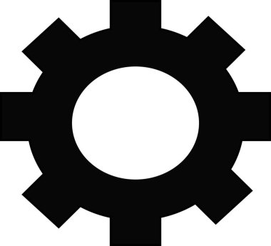 Basit siyah ayar simgesi