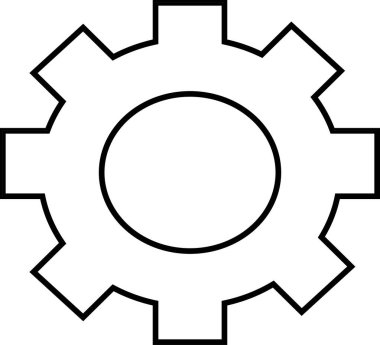 Basit beyaz ayar simgesi