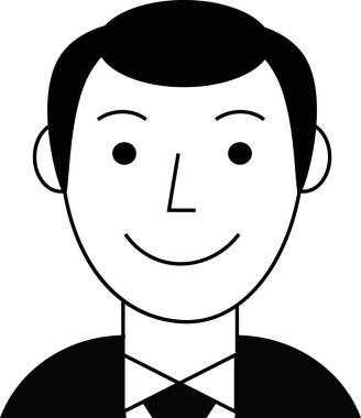 Ofis adamı, siyah takım elbiseli adam, insan, avatar.