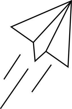 Vektör kağıt düzlem illüstrasyonu, ileti simgesi