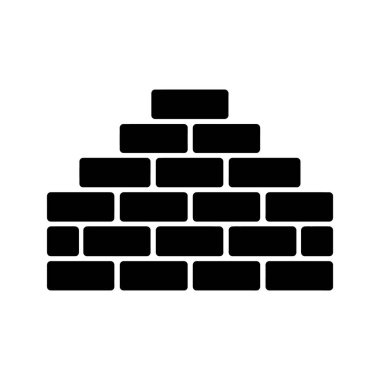 Basit bir siyah tuğla duvar, beyaz arka plana karşı düzgünce düzenlenir. Tasarım, kısa ve öz bir yapı taşı simgesi oluşturan bir yığın siyah tuğla içeriyor.