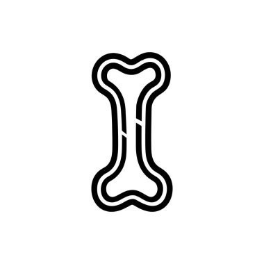 Taslak köpek kemiği çift katmanlı görünüyor ve beyaz zemin üzerinde pürüzsüz çizgiler ve modern estetik çizgilerle tasarlanmış minimum bir tasarıma sahip..