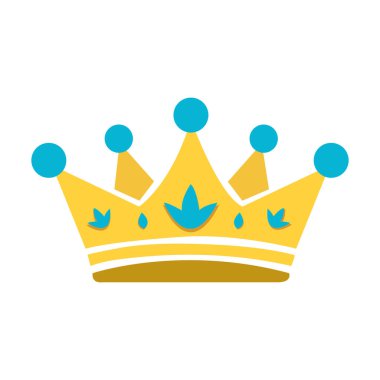 Tuğla mavisi yüzgeçler ve gözyaşı aksanıyla süslenmiş parlak altın taç, saf beyaz bir arkaplana karşı gücü ve zarafeti simgeliyor..