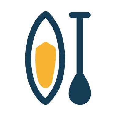 Sup surfboard and paddle shows a great water sport activity that is perfect for swimming and enjoyment of water activities on white background.