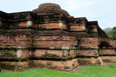 Riau, Endonezya - 25 Ocak 2025: Muara Takus Kampar Regency 'de bir Budist tapınak kompleksi..