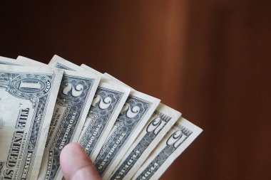 Amerikan doları banknotlarının seri numaralarının yakın çekimleri. Detaylar, her banknotta yeşil banknotlarla karşılaştırıldığında benzersiz tanımlayıcılar gösteriyor..