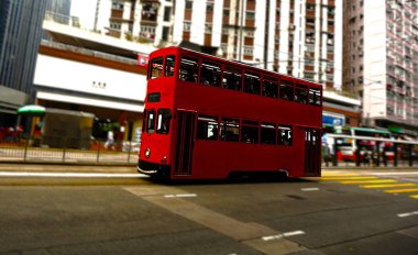 Kırmızı çift katlı tramvay Hong Kong rayları boyunca süzülmesi şehir taşımacılığının bir sembolüdür. Gelenek ve hizmetin bir karışımı, şehrin hareketli caddelerinde manzaralı gezintiler sunuyor..